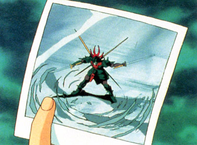 Polaroid picture of Sekhmet in armor